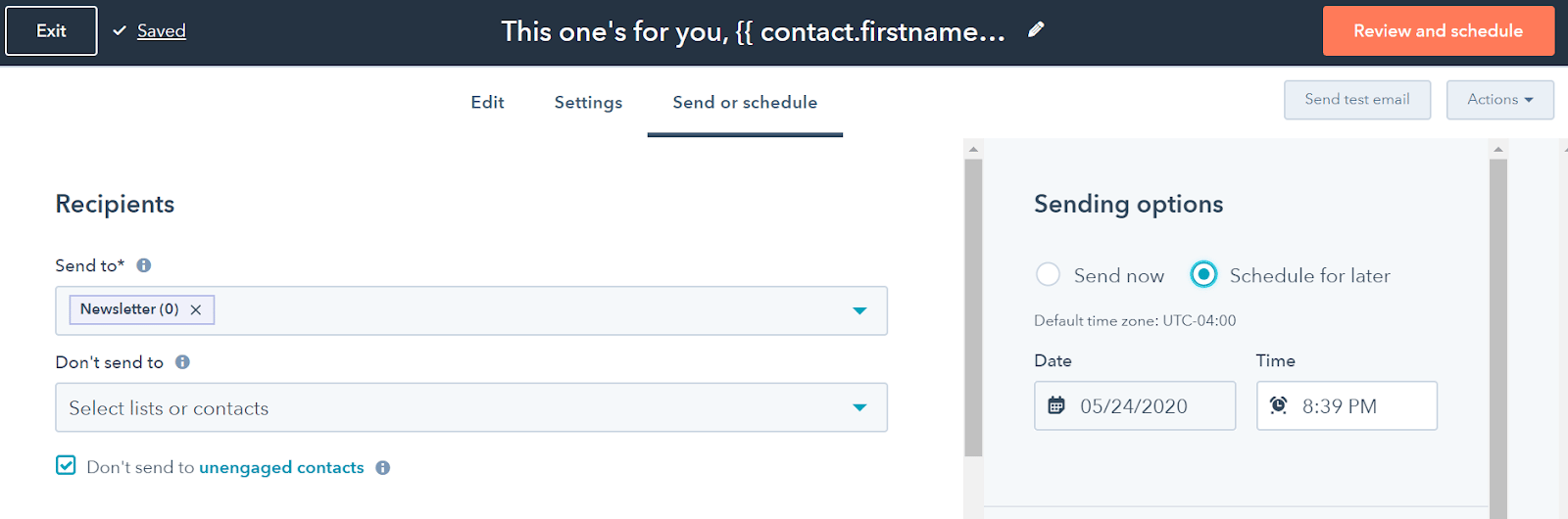 HubSpot Email Marketing